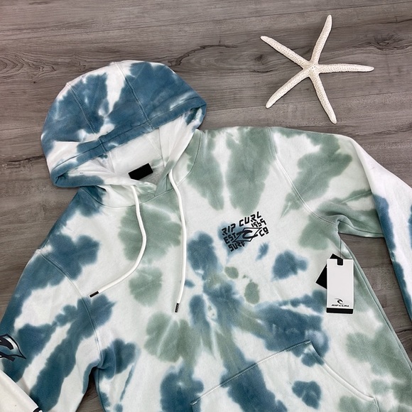🔆RIP CURL🔆 TIE-DYE HOODIE SWEATSHIRT - Picture 2 of 9